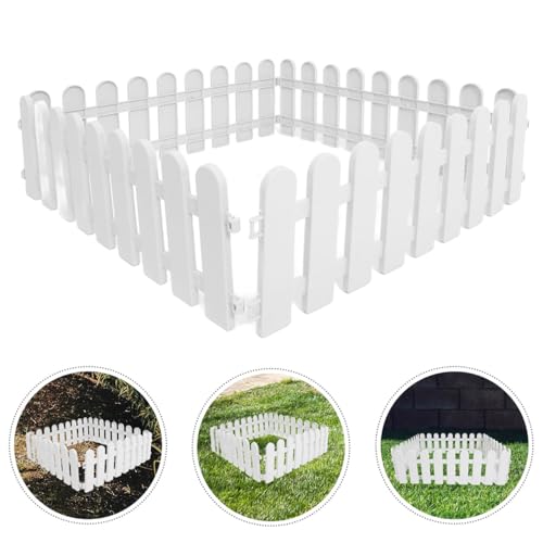 UPKOCH Garden Fence Panel 6-Pack Outdoor Plastic Pet Barrier for Small Dogs Tortoises Exercise Pen Portable Easy Installation 19.68X5.11 Inches