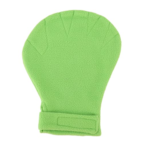 Sugar Glider Bonding Mitt Bite Small Animals Bonding Calming Glove Absorbent Plush Quick Dry Keep Warm Adjustable Size (Green) - color: Green