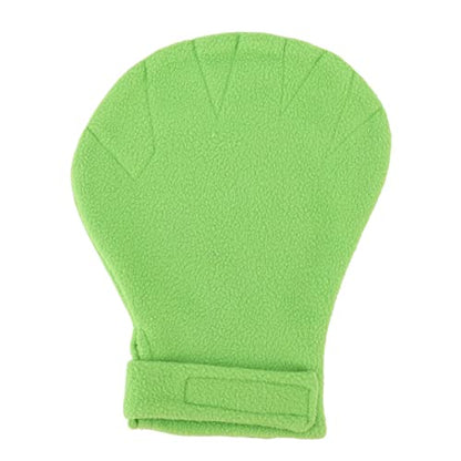 Sugar Glider Bonding Mitt Bite Small Animals Bonding Calming Glove Absorbent Plush Quick Dry Keep Warm Adjustable Size (Green) - color: Green