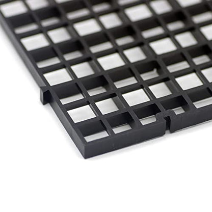 Aquarium Plastic Grid Divider Tray Egg Crate, 2 Pcs L | Grid Isolate Board Divider Fish Tank Bottom Black Filter Tray - size: Black 2 Pcs L