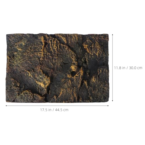 UKCOCO 3D Reptile Tank Background 17.51" 1.81" .77" PU Rock Panel, Cut-to-Fit for Terrarium, Aquarium & Turtle Snake Bearded Dragon Habitat
