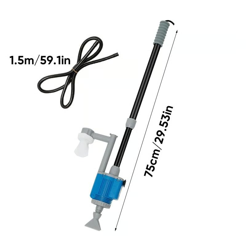 SakerPlus Electric Aquarium Gravel Cleaner with Filter, Upgraded 6-in-1 Automatic Water Changer & Sand Washer, 2000L/H Adjustable Flow for Freshwater & Saltwater Fish Tank Cleaning