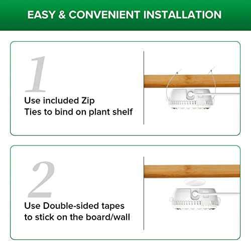 SANSI LED Puck Grow Light, 10W (150 Watt Equiv) Full Spectrum 2-Head Lamp for Plants with Ceramic Tech, Hanging Lights with ON/Off Switch for Plant Shelf Greenhouse Hydroponic (Pack of 2) - size: Puck Grow Light with ON/Off Switch (Pack of 2)