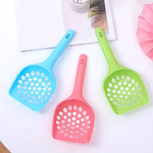 Baost 1Pc Plastic Cat Litter Scoop Pet Care Sand Waste Scooper Shovel Hollow Litter Scoop Shovel Deep Scoop Shovel Reptile Litter Cleaner Scoop for Sifting Kitty Cats Litter Big Hole#Random - size: Big Hole#Random