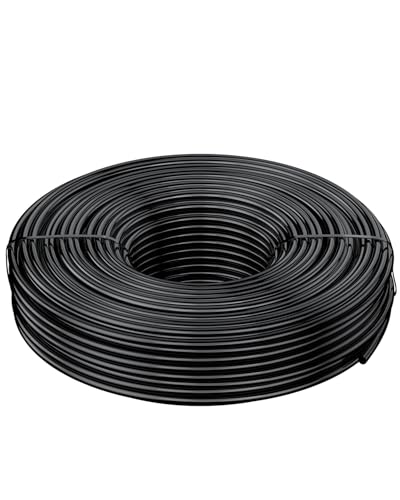 Pawfly 100 ft. 1/4 Drip Irrigation Tubing, Black Distribution Tubing PVC Blank Drip Irrigation Hose Roll for Garden Watering, Drip Irrigation Line for Drip Irrigation System - size: 100 FT 1/4" PVC Drip Irrigation Tubing