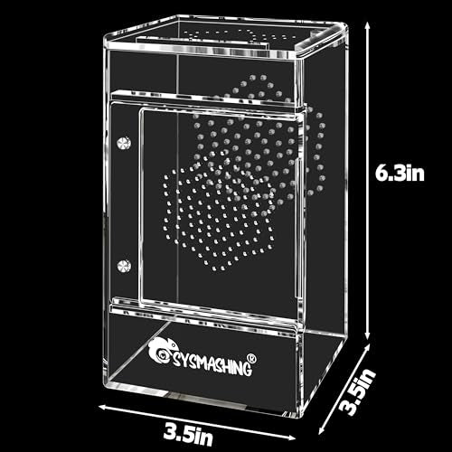 Acrylic Jumping Spider Enclosure 6.3 * 3.5 * 3.5IN,Insect Terrarium, Bug Cage, Praying Mantis Habitat, Snail Terrarium, Caterpillar Habitat - Multi-Species Kit