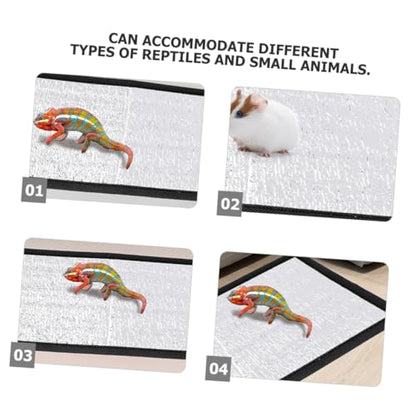 Happyyami Snake Tank Small Heating Pad Insulation Pad Reflective Film for Tortoise Enclosure Hamster Heater - size: 30.00X16.00X0.10CM