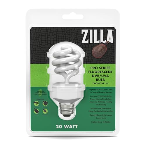 Zilla Fluorescent Coil Bulb Tropical 20 Watts, White - size: 20 Watts, style: Tropical