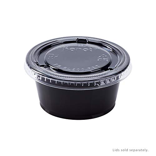 Karat FP-P200-PPB 2 oz. PP Portion Cups - Black (Case of 2500) - color: Black