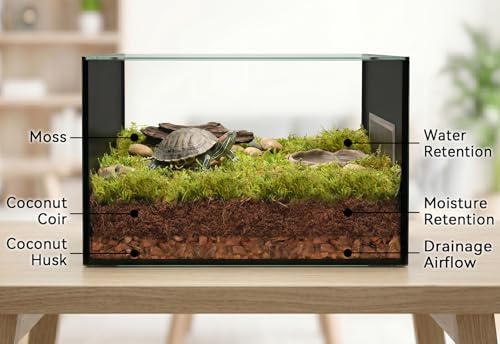Halatool 12 OZ Sphagnum Moss for Reptiles - Green Terrarium Moss | Expands to 18 QT, Reptile Bedding for Snakes, Tortoises, Geckos & Lizards, Humidity Retention & Temperature Buffering - size: 12OZ