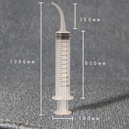 20 Pack Dental Syringe Disposable 12ml Dental Irrigation Syringe with Curved Tip for Oral, Dental Care, Tonsil Stone Squirt, Feed Pet, Liquid Injection, Oil, Glue