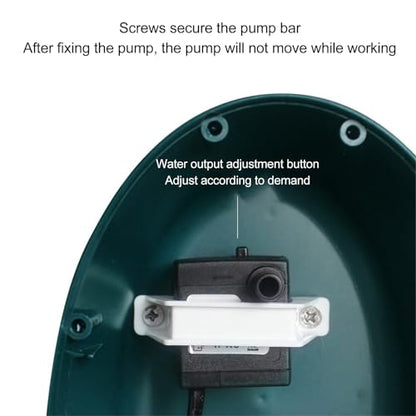 Tnfeeon Reptile Water Fountain Food Bowl Automatic Circulation System Waterfall Spout Lizard Water Dispenser with Food Trough for Bearded Dragon