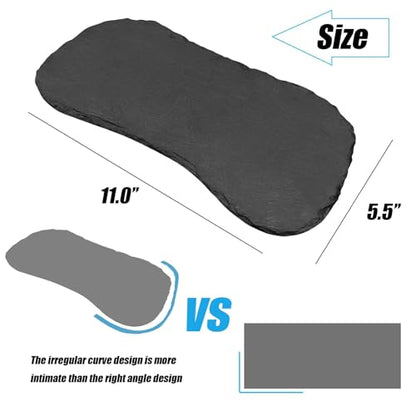 Tfwadmx Reptile Basking Platform,11''x5.5'' Tortoise Rock Plate Feeding Food Bowl Dish Feeding Slate Turtle Bathing Resting Platform for Lizard Gecko Bearded Dragon Chameleon Snake Frog - size: 11''x5.5''(1PCS)
