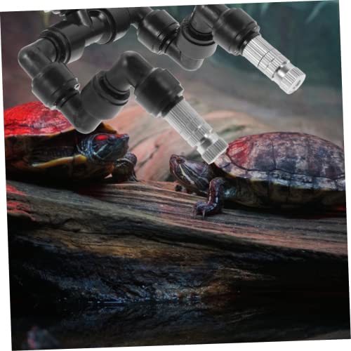 HANABASS 4pcs Reptile Mister Nozzles Misting System Garden Spray Head Tank Watering Tool - color: Blackx4pcs, size: 13.5X14X2CMx4pcs
