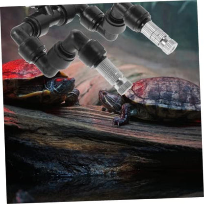 HANABASS 4pcs Reptile Mister Nozzles Misting System Garden Spray Head Tank Watering Tool - color: Blackx4pcs, size: 13.5X14X2CMx4pcs