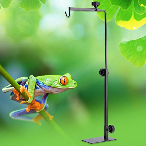 Tbest Tortoise Heat Lamp Holder for Puppies,Puppy Whelping Heat Lamp and Stand,Terrarium Heat Lamps Mats,Adjustable Landing Light Lamp Stand Bracket for Pet Reptiles Tortoise Spider