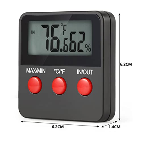 SHOWERORO Portable Temp and Humidity Monitor Digital Thermometer Hygrometer for Home Office Wall Mount Celsius Display Suitable for Reptiles