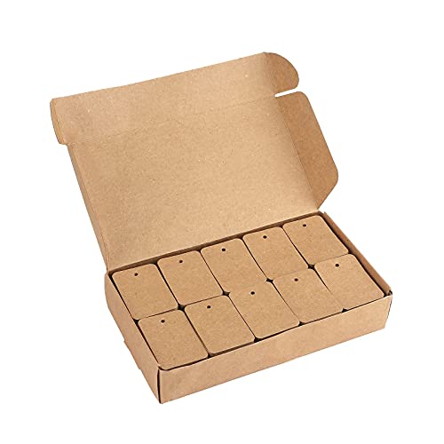 jijAcraft 1000Pcs Price Tags, Brown Clothing Tags for Retail, Small Kraft Paper Labels for Labeling Price, Size, Number, Writable Blank Tag for Business Supplies Selling Jewlry, Clothes (1.9" X 1.4") - color: Brown-blank