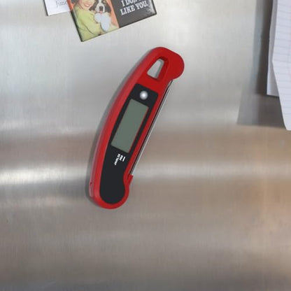 Lavatools Javelin® PRO Classic Ultra-Fast 2-Second Professional Digital Instant Read Meat Thermometer for Grill and Cooking, Auto-Rotating Backlit Display, IP65 Water Resistant, NSF Certified-Crimson - color: Crimson