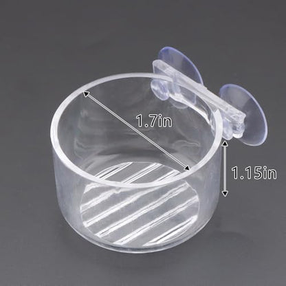 4 Pcs Jumping Spider Feeding Dish Water Bowl with Suction Cup for Jumping Spider Tarantula Millipede Small Reptiles