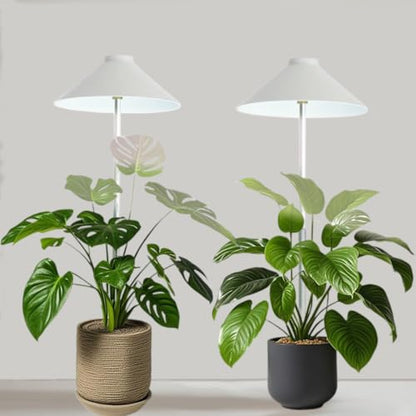 MiniSun LED Indoor Plant Grow Light Full Spectrum, Height-Adjustable Stand, USB-Powered 5V Low Voltage, 2 Pack