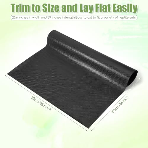 120Gallon Reptile Terrarium Mat Liner 59X24 Reptile Carpet Bedding | Leopard Gecko Tank Liner Mat Bearded Dragon Substrate for 4x2x2 Reptile Enclosure