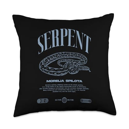 Carpet Python Modern Reptile Keeper Streetwear Throw Pillow - size: 18x18
