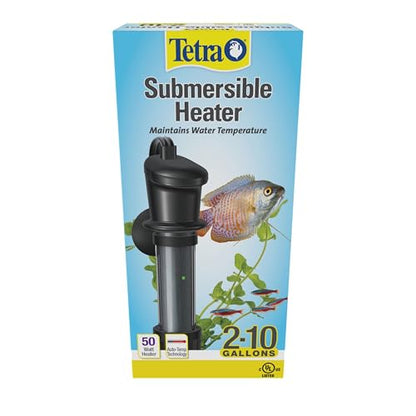 Tetra HT Submersible Aquarium Heater With Electronic Thermostat, 50-Watt, 2-10 Gallon | Automatic Thermostat Keeps Water At 78 Degrees, Easy To Use - Attaches To Aquarium Wall, Heat & Shock Resistant - size: 2-10 Gallon