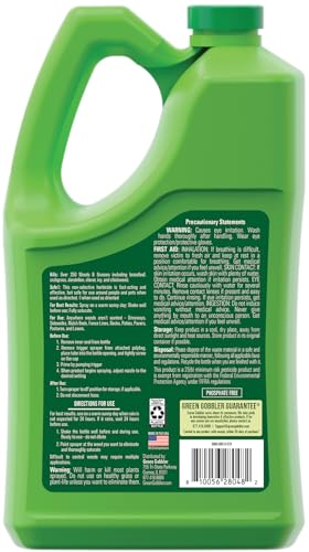 Green Gobbler Natural Total Control Weed & Grass Killer | Made with Concentrated Salt & Vinegar | Pet Safe | Kills to The Root | 1 Gallon Trigger - size: 1 Gallon with Trigger Sprayer