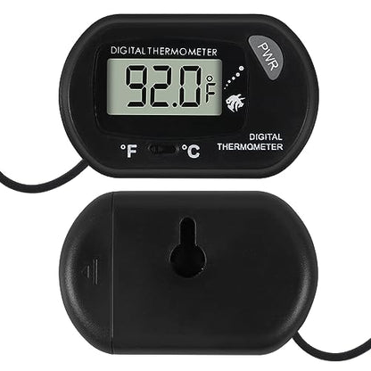 10Pcs Aquarium Thermometer Fish Tank Thermometer Reptile Terrarium Water Test Digital with LCD Display Fahrenheit/Celsius(℉/℃) - color: 10PCS