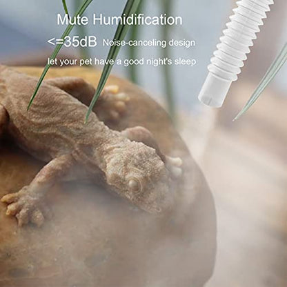 Reptile Humidifiers, Mute Reptile Fogger Terrariums Humidifier 4L Large Size Ideal for Reptile Terrariums, Reptile Fog Machine with Extension Tube for Reptiles Amphibians (4L)