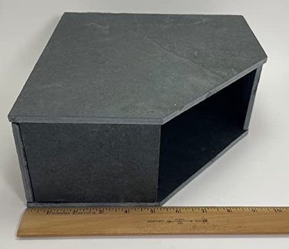 TheFrogHouse Slate Stone Reptile Hide 10x10x4.5 Natural Cave Decor