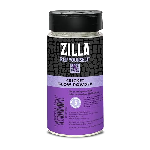 Zilla Cricket Glow Powder, Calcium Powder 4 Ounces | Add to Reptile Food, Provides Calcium, Ideal for Insectivores - size: 4 Ounce (Pack of 1)