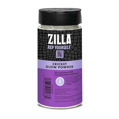 Zilla Cricket Glow Powder, Calcium Powder 4 Ounces | Add to Reptile Food, Provides Calcium, Ideal for Insectivores - size: 4 Ounce (Pack of 1)