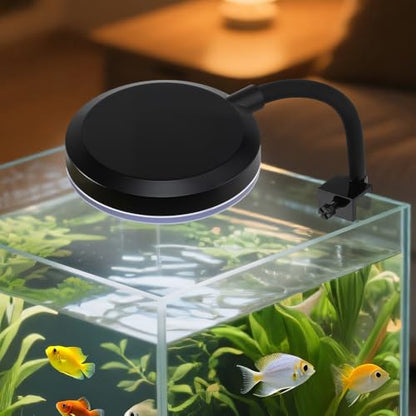 Clip On Aquarium Light 8W LED Fish Tank Light with Full Spectrum & Dimmable Brightness USB Moving Aquarium Lamp for 1-5 Gallon Betta Fish Tanks - color: Clip Light(Dimmer)