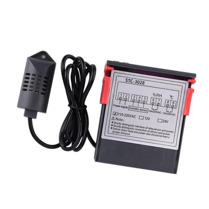 Temperature Controller STC 3028 12V Optional Integrated Sensor for Fermentation Reptile Incubation Home Brewing, 1°C Accuracy 0.1 Resolution Large Screen Display (110~240VAC) - size: 110~240VAC