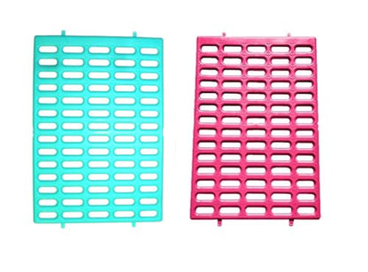 Saguaro Acres Rabbit and Small Animal Cage Resting Mat for Wire Floored Cages 2 Pack (Pink & Teal) - color: Pink & Teal