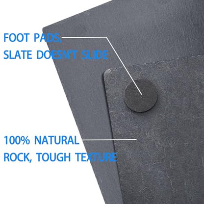 Reptile Basking Platform 6 × 6", Extra Large Reptile Slate, Basking Rock, Slate Tiles Rocks for Reptiles, Terrarium Bowls for Bearded Dragon Tortoise Turtle Ball Python Snake Lizard Gecko - size: 6 × 6 IN