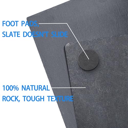 Extra Large 15.7 × 11.8" Reptile Basking Platform, Reptile Slate, Basking Rock, Slate Tiles Rocks for Reptiles,Terrarium Bowls for Bearded Dragon Tortoise Turtle Ball Python Snake Lizard Gecko - size: 15.7 × 11.8 IN