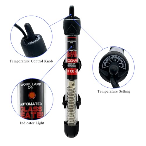 Fish Tank Aquarium Heater - Adjustable Temperature Submersible Thermostat Heater,25W/50W/100W/150W/200W/300W - size: 50W