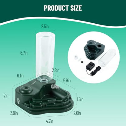 REPTI ZOO Water Feeder and Fogger, 2 in 1 Reptile Humidifier with Water Bowl, Automatic Water Dispenser for Chameleon Frog Lizard Gecko