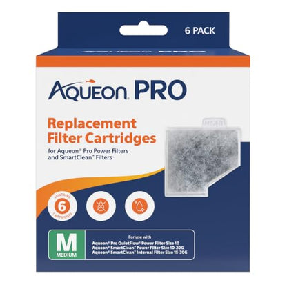 Aqueon PRO Replacement Filter Cartridges Medium 6 Pack - size: 6 Pack, style: Pro