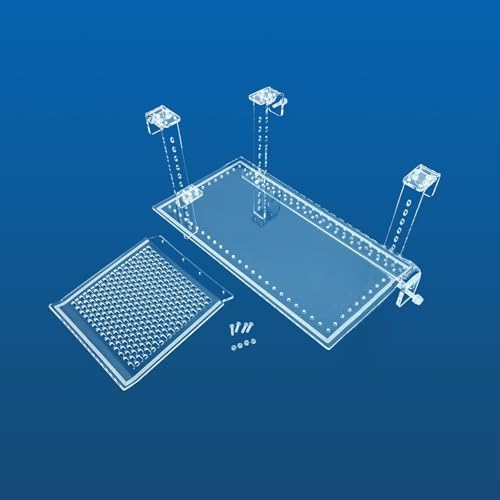 Large Turtle Docks Adjustable Hanging Basking Platform with Slip-Resistant Surface, Sturdy Construction for Aquatic Turtles, Easy to Install and Maintain(13'' x 6.9'')