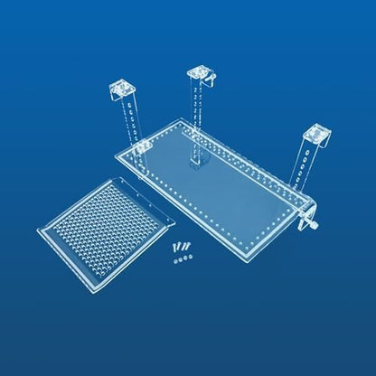 Large Turtle Docks Adjustable Hanging Basking Platform with Slip-Resistant Surface, Sturdy Construction for Aquatic Turtles, Easy to Install and Maintain(13'' x 6.9'')