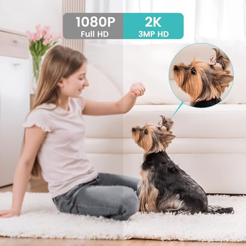 litokam Indoor Camera, Cameras for Home Security with Night Vision, Pet Camera with Phone App, 2K Indoor Security Camera, Motion Detection, 2-Way Audio, WiFi Camera Home Camera Compatible with Alexa - size: 2K