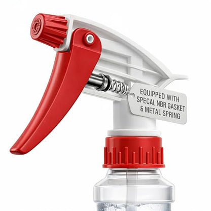 Bar5F Plastic Spray Bottles, 16 Oz, Pack of 4 (Red) | 2 Pack, All-Purpose, Empty for Chemical and Cleaning Solutions, Adjustable Head Sprayer Fine to Stream - size: Pack of 4 (Red)