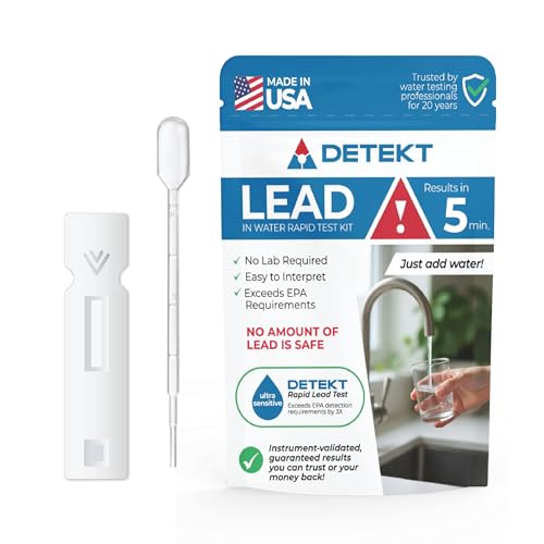 Detekt® Lead in Drinking Water Test Kit - 5-Min Results for Home - DIY