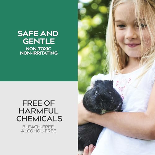 Small Animal Cage Deodorizer Spray, Unscented, 9 Fl Oz | Mineral-Based, Safe for Pets, Tackles Urine & Odors, For Hamster, Guinea Pig, Chinchilla & Rabbit Cages