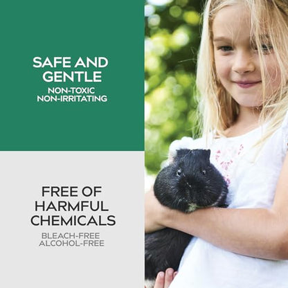 Small Animal Cage Deodorizer Spray, Unscented, 9 Fl Oz | Mineral-Based, Safe for Pets, Tackles Urine & Odors, For Hamster, Guinea Pig, Chinchilla & Rabbit Cages
