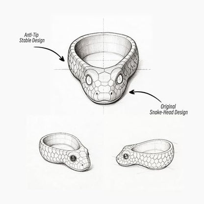 Ceramic Reptile Water Dish, Blue | Snake Water Bowl, For Snake, Leopard Gecko, Bearded Dragon and Lizard, Bathing Pool Food Feeding Dish - color: Blue